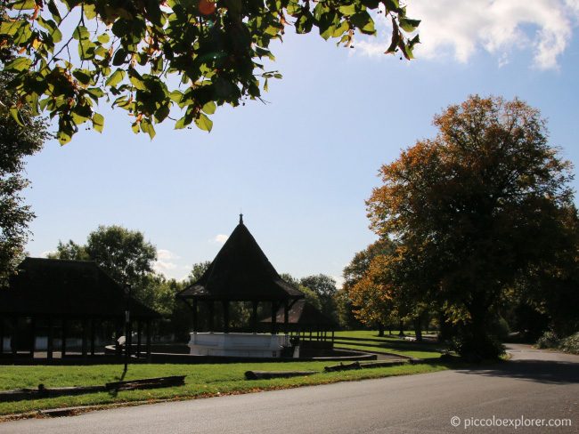 Bandstand on Dukes Meadows promenade Chiswick