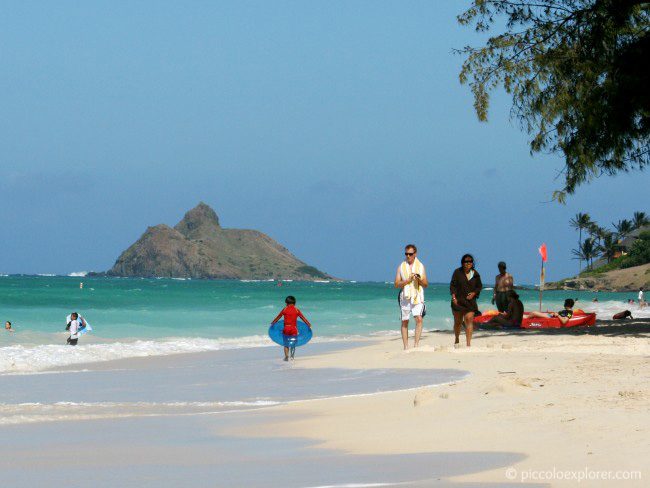 View of Moku Nui from Kailua Beach Oahu