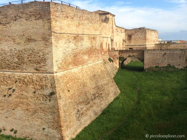 Ancient Roman Walls Surrounding Fano Italy