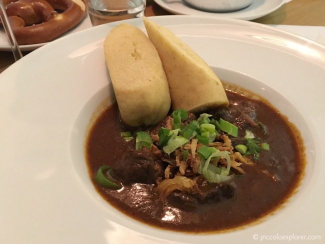 Czech goulash at Mincovna Restaurant Prague Old Town Square