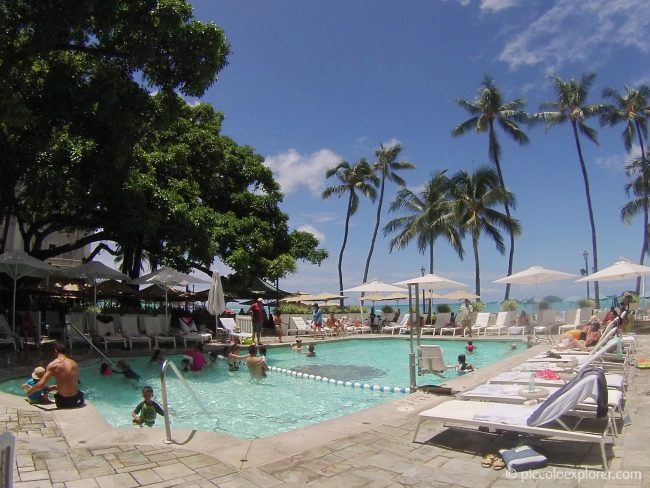 Swimming pool at the Moana Surfrider, Waikiki