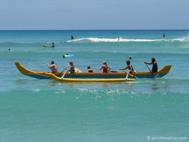 Outrigger Canoeing off Waikiki Beach, Oahu
