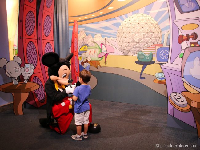 Mickey Mouse at the Epcot Character Spot, Walt Disney World, Florida