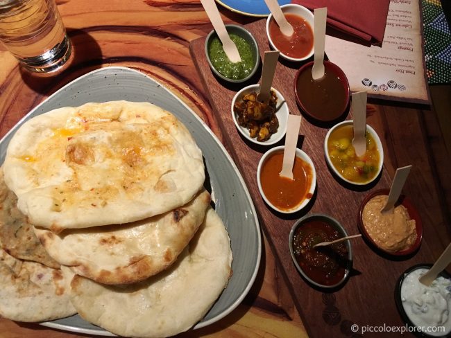 Indian-style bread service at Sanaa, Animal Kingdom Lodge, Orlando