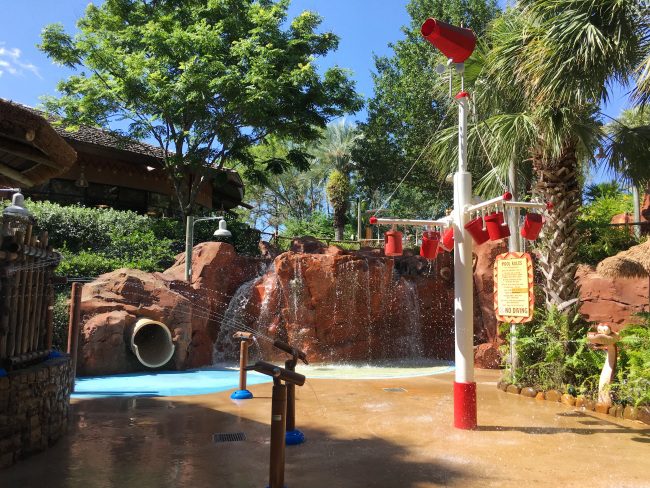 Water playground at Kidani Village Swimming Pool, Animal Kingdom Lodge