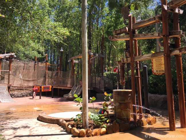 Water playground at Kidani Village Swimming Pool, Disney's Animal Kingdom Lodge, Orlando