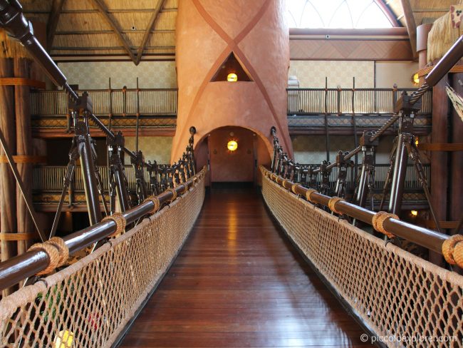 Bridge over the lobby area, Animal Kingdom Lodge, Orlando