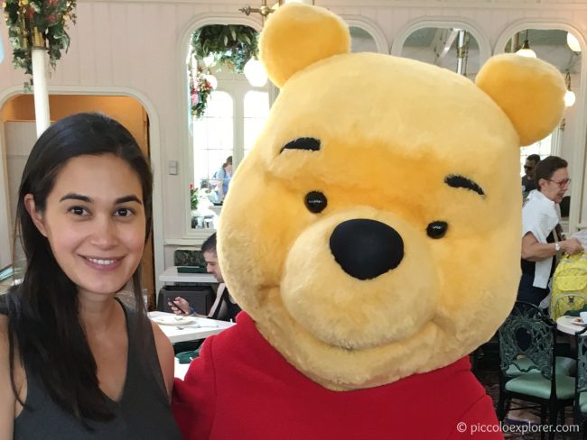 Meeting Pooh at The Crystal Palace Character Lunch, Walt Disney World