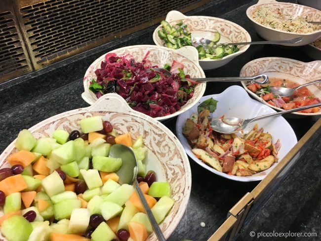 Salads at The Crystal Palace Lunch with Pooh + Friends Buffet, Magic Kingdom