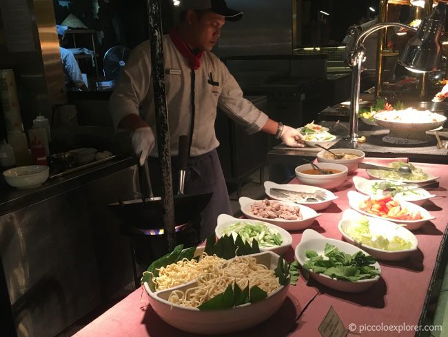 Made to order mie goreng at Padma Resort Legian Theme Dinner