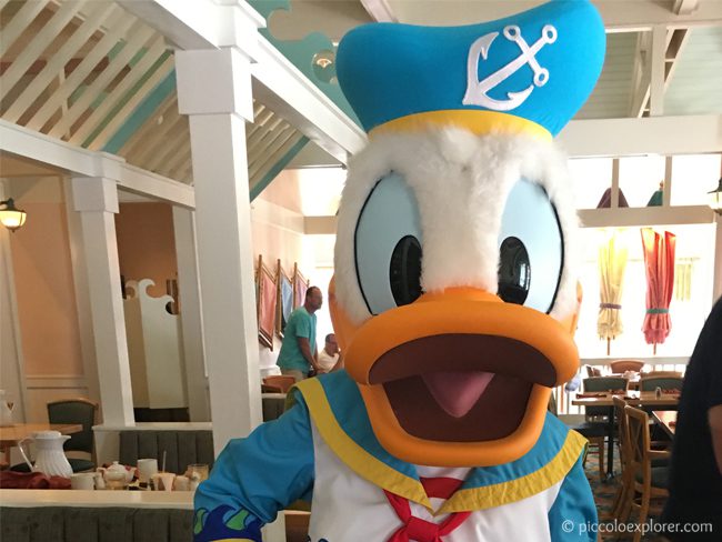 Donald Duck at Cape May Cafe Character Breakfast