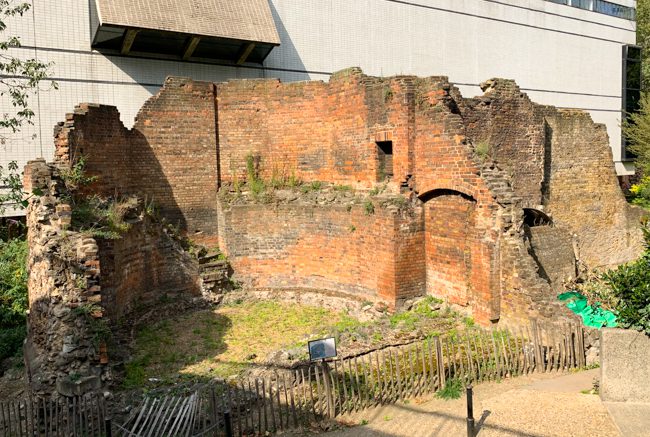 Ancient Roman wall in London
