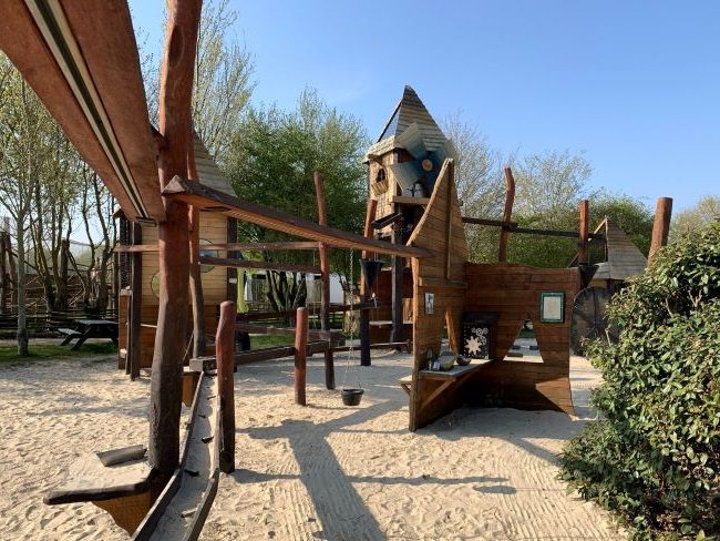 Mining play village at farm park