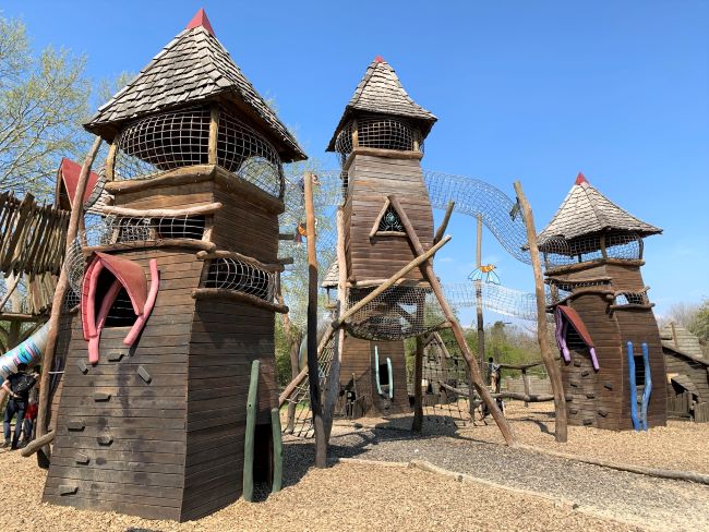 Climbing towers at Hobbledown Surrey