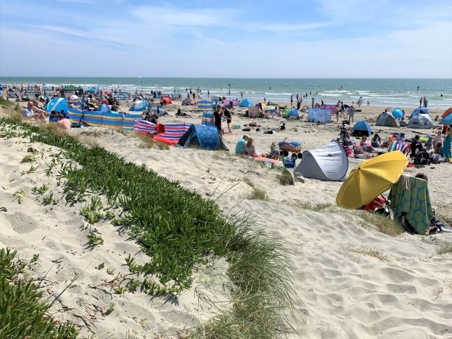 Bank holiday at West Wittering Beach