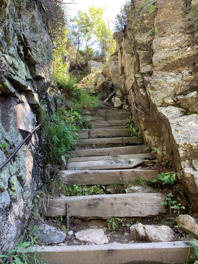 Steep steps Chamonix hike