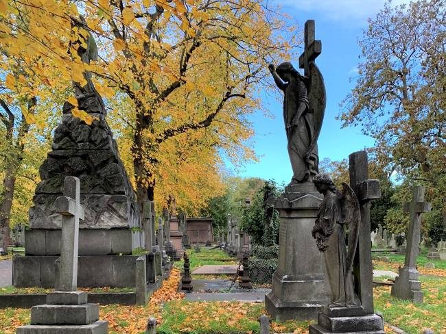 Autumn at Brompton Cemetery London