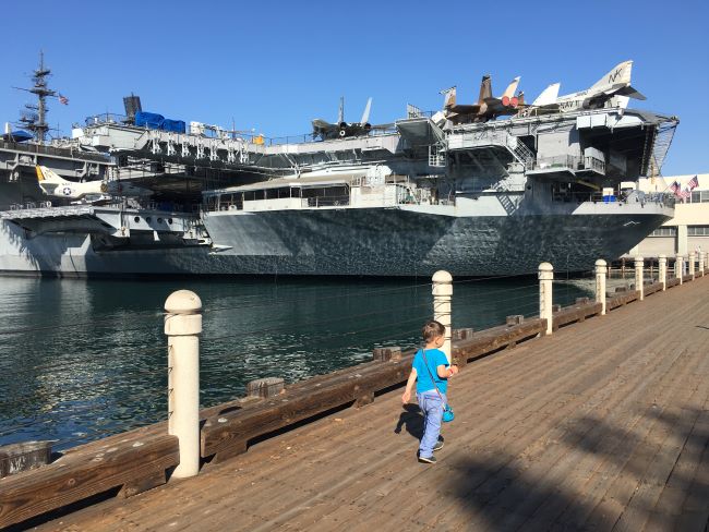 USS Midway Museum with kids