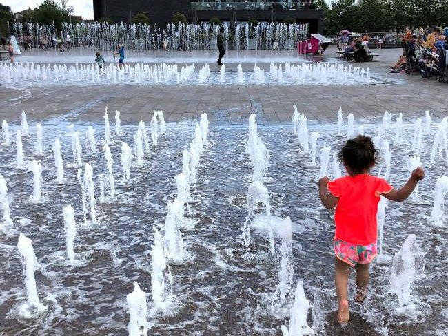 London Play Fountains Granary Square