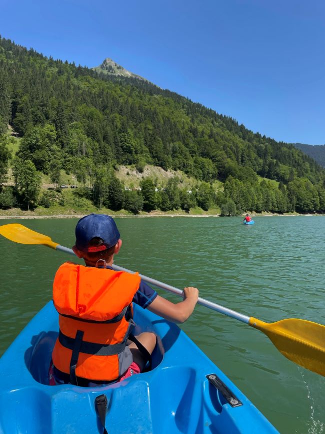 Lake Montriond Kayaking with kids