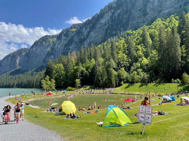 Swimming Areas Lake Montriond Morzine Summer Holidays