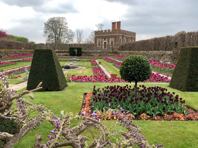 World Famous palace gardens at Hampton Court London