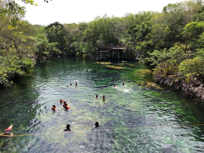 Cenote Jardin del Eden Tulum with Kids
