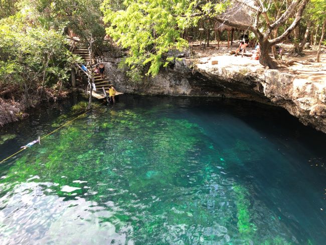 Tulum with kids Cenote Jardin del Eden