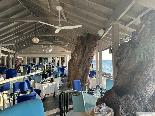 Beachfront fine dining in Barbados