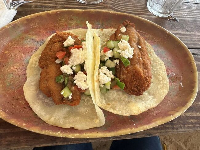 Flying fish tacos Barbados La Cabane Restaurant